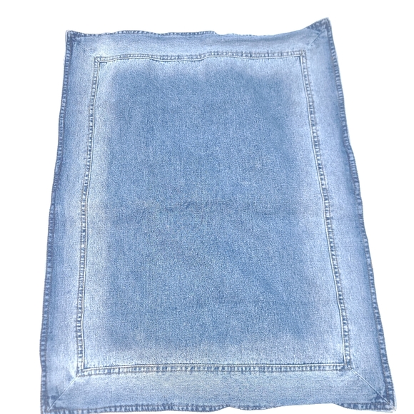 PAIR Nobility Dillards Pillow Shams Denim Blue Jean Standard/Queen - Picture 1 of 5